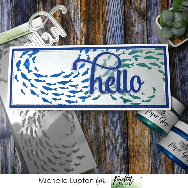 Slim Line Fish for Infinity Stencil - Picket Fence Studios