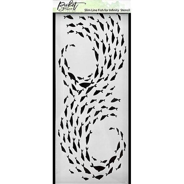 Slim Line Fish for Infinity Stencil - Picket Fence Studios