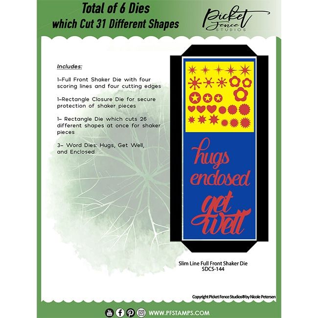 Slim Line Full Front Shaker Die - Picket Fence Studios