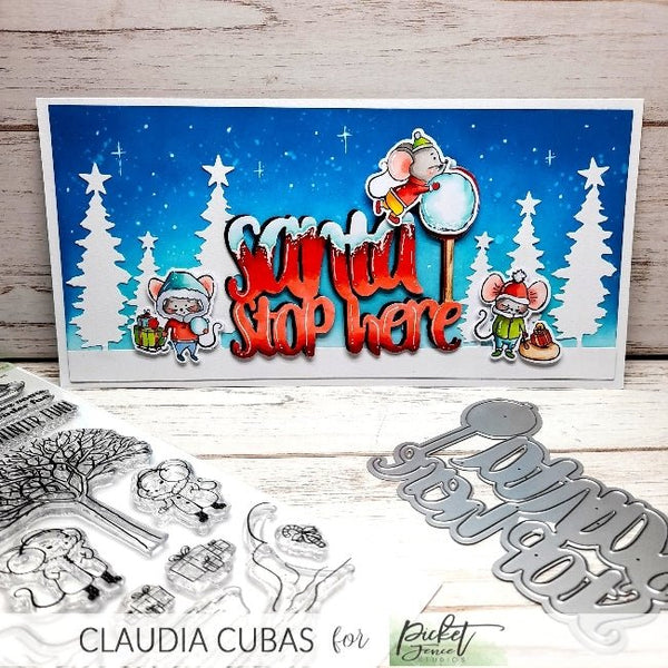 Slim Line Have Yourself a Merry Little Christmas Word Topper Die - Picket Fence Studios