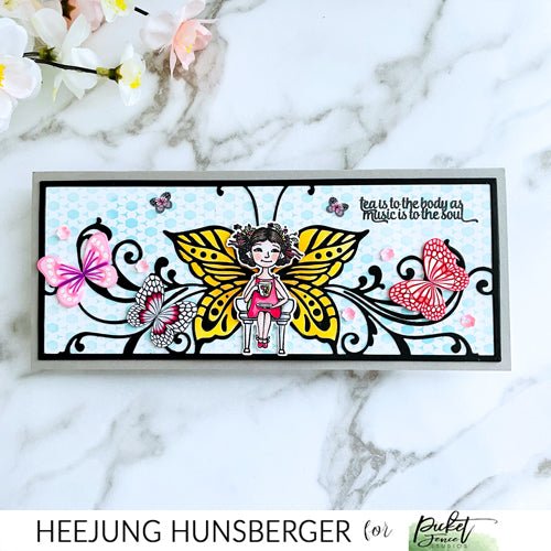 Slim Line Hexagon Randomness Stencil - Picket Fence Studios