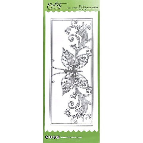 Slim Line Hopes and Dreams Butterfly Cover Plate Die - Picket Fence Studios