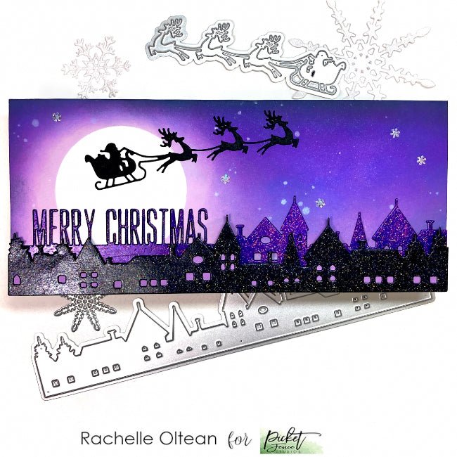 Slim Line Our Town Cover Plate Die - Picket Fence Studios