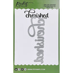 Slim Line Oversized Cherished Word Die - Picket Fence Studios
