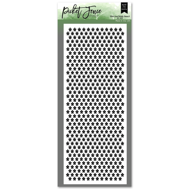 Slim Line Petals Stencil - Picket Fence Studios
