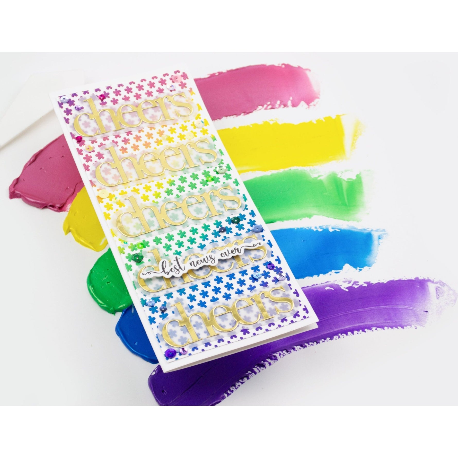 Slim Line Petals Stencil - Picket Fence Studios