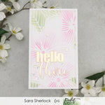 Slim Line Plumeria Flowers Stencil - Picket Fence Studios
