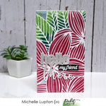 Slim Line Plumeria Flowers Stencil - Picket Fence Studios