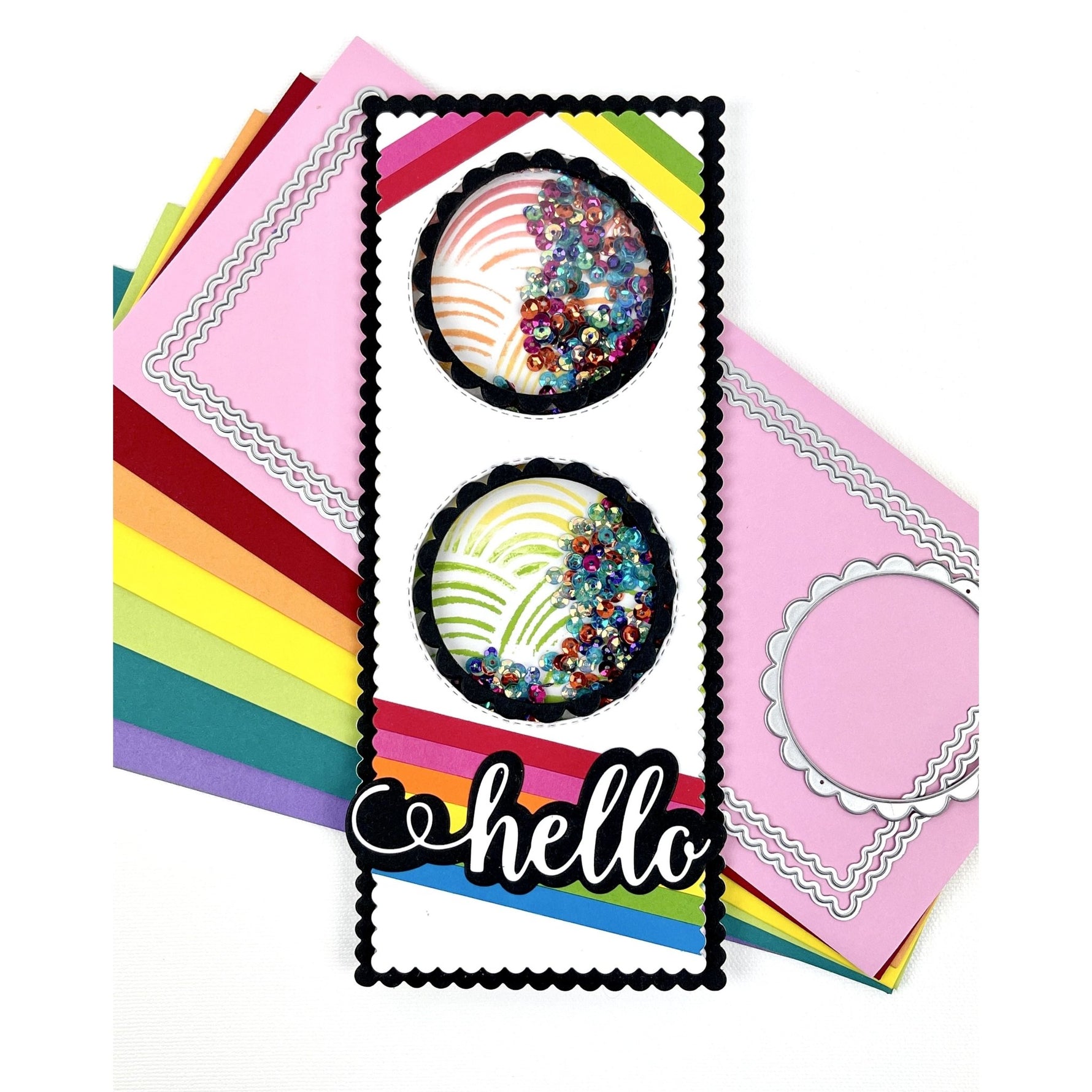 Slim Line Rainbow Stencil - Picket Fence Studios