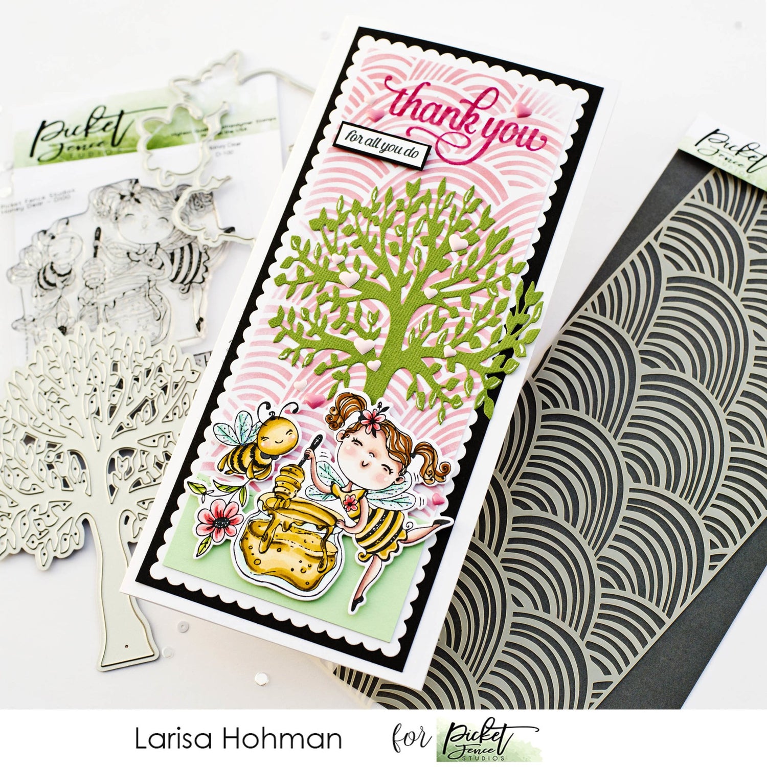 Slim Line Rainbow Stencil - Picket Fence Studios