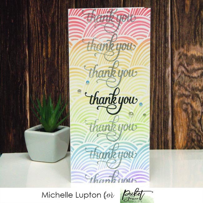 Slim Line Rainbow Stencil - Picket Fence Studios