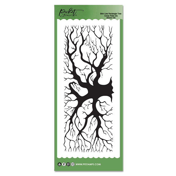Slim Line Rectangle Tree Cover Plate Die - Picket Fence Studios