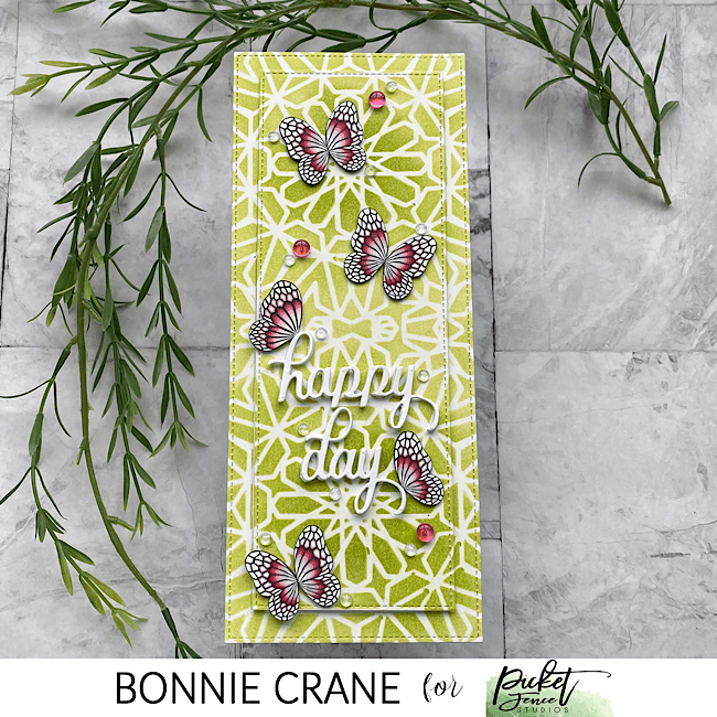 Slim Line Retro Burst Stencil - Picket Fence Studios