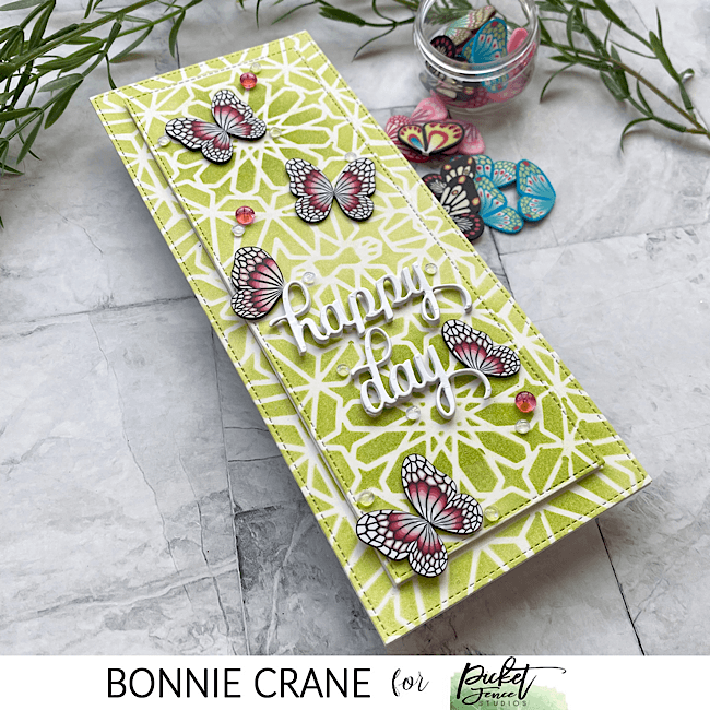 Slim Line Retro Burst Stencil - Picket Fence Studios