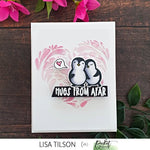 Slim Line Reverse Swirly Heart Stencil - Picket Fence Studios