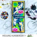 Slim Line Reverse Swirly Heart Stencil - Picket Fence Studios