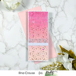 Slim Line Reversed Hand Cut Snowflake Stencil - Picket Fence Studios