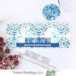 Slim Line Reversed Hand Cut Snowflake Stencil - Picket Fence Studios