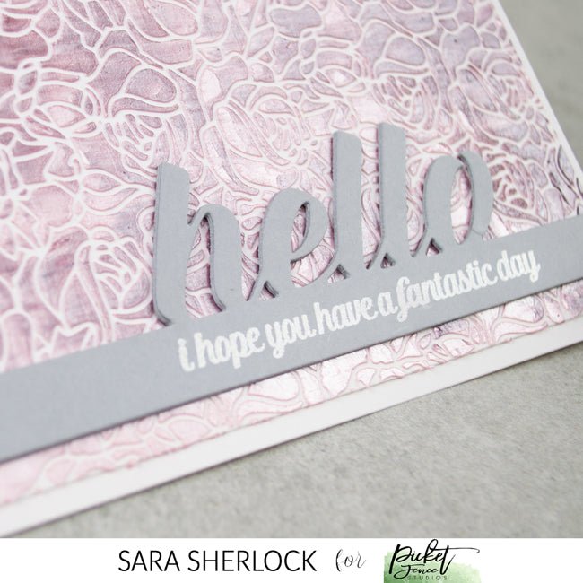 Slim Line Rose Lines Stencil - Picket Fence Studios