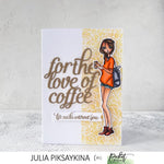 Slim Line Rose Lines Stencil - Picket Fence Studios