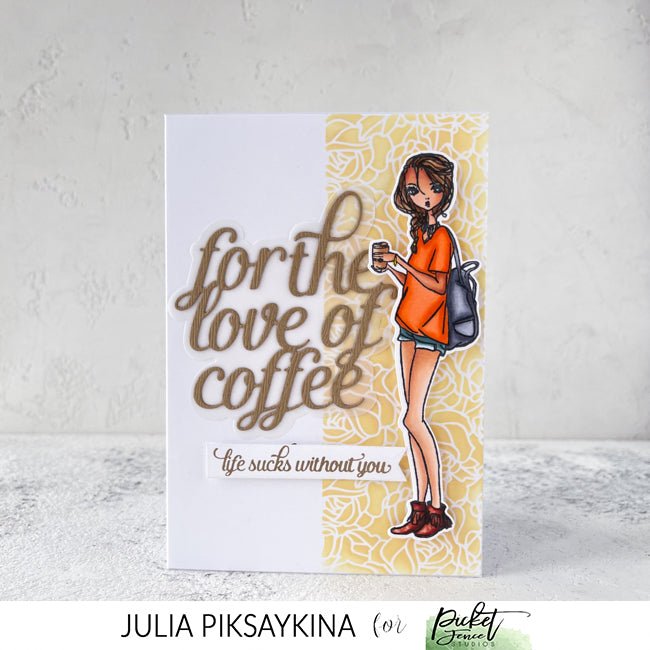 Slim Line Rose Lines Stencil - Picket Fence Studios