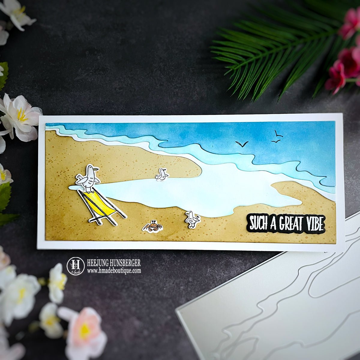 Slim Line Scene Building: Seashore Cover Plate Die - Picket Fence Studios