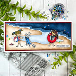 Slim Line Scene Building: Seashore Cover Plate Die - Picket Fence Studios