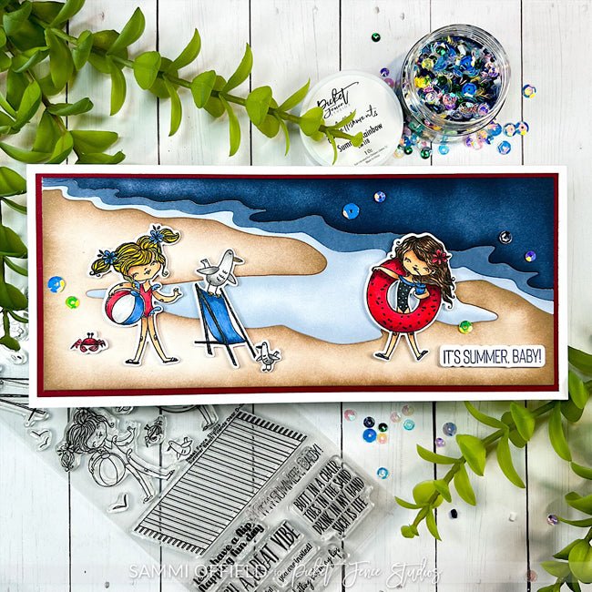Slim Line Scene Building: Seashore Cover Plate Die - Picket Fence Studios