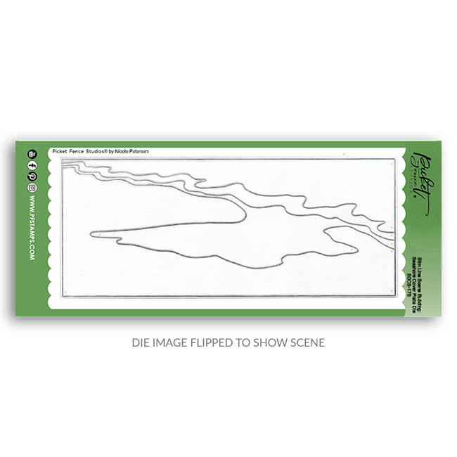 Slim Line Scene Building: Seashore Cover Plate Die - Picket Fence Studios
