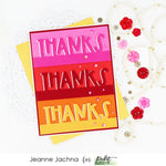 Slim Line Thanks Word Topper Die - Picket Fence Studios