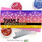 Slim Line Thanks Word Topper Die - Picket Fence Studios