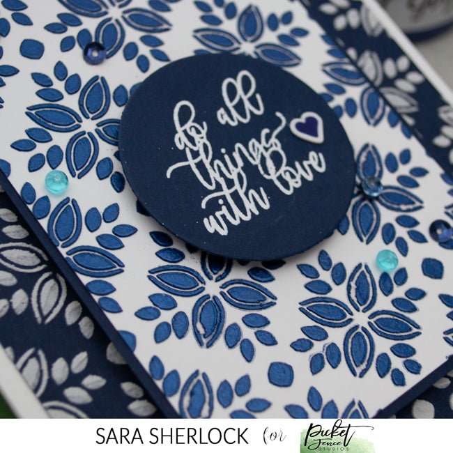 Slim Line Tile Montage Stencil - Picket Fence Studios