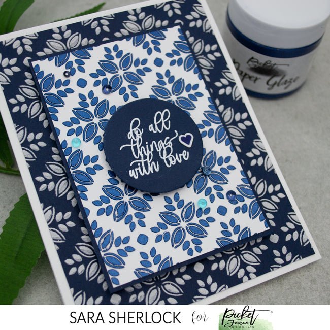 Slim Line Tile Montage Stencil - Picket Fence Studios