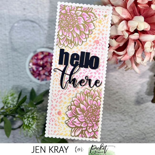 Slim Line Trapezoid Spiral Stencil - Picket Fence Studios