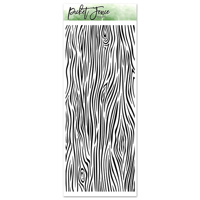 Slim Line Tree Bark Stencil - Picket Fence Studios