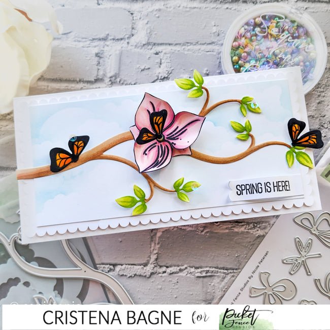 Slim Line Tree Branch Die - Picket Fence Studios