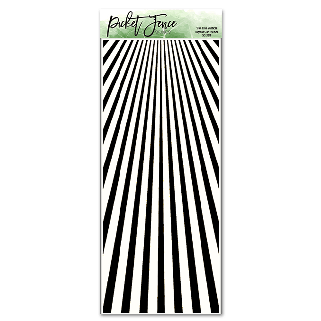Slim Line Vertical Rays of Sun Stencil - Picket Fence Studios