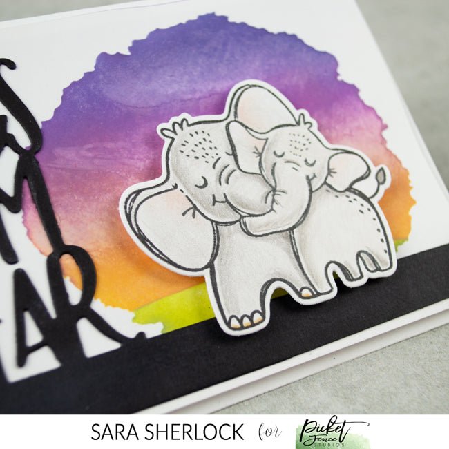 Slim Line Water Coloring Scene Building Stencil - Picket Fence Studios