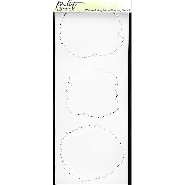 Slim Line Water Coloring Scene Building Stencil - Picket Fence Studios