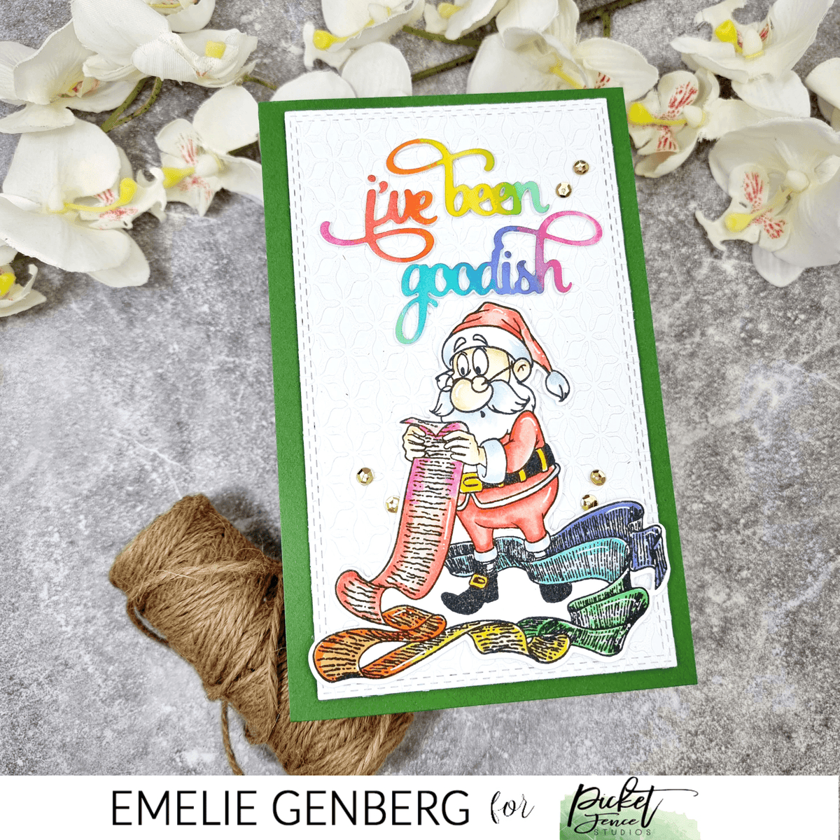 Slim Line Winter Rings Stencil - Picket Fence Studios