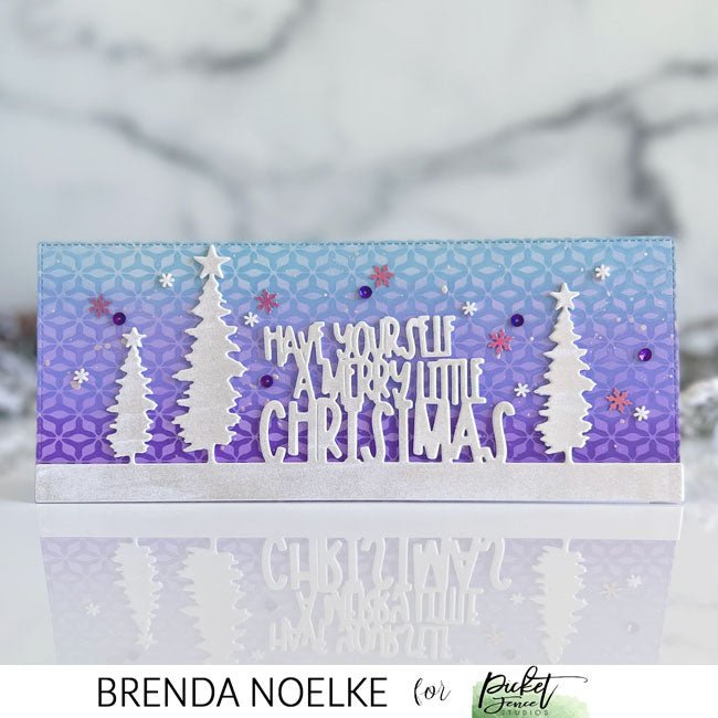 Slim Line Winter Rings Stencil - Picket Fence Studios