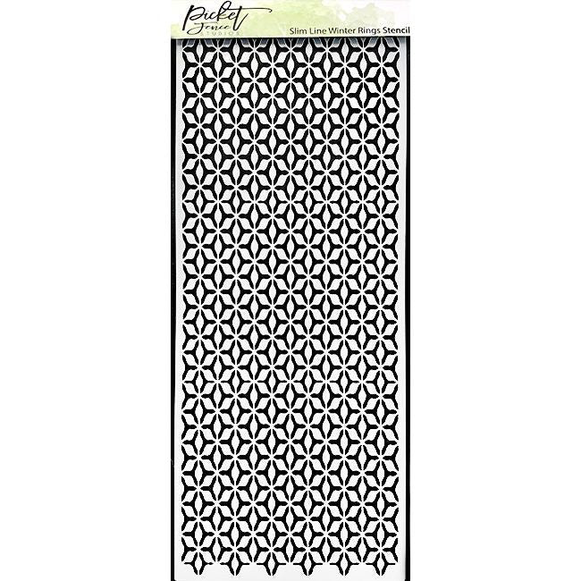 Slim Line Winter Rings Stencil - Picket Fence Studios