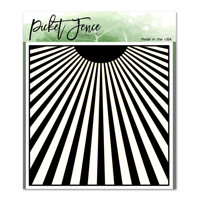 Sun with Rays 6x6 Stencil - Picket Fence Studios