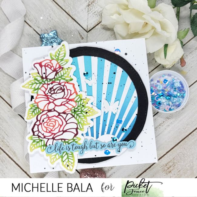 Sun with Rays 6x6 Stencil - Picket Fence Studios