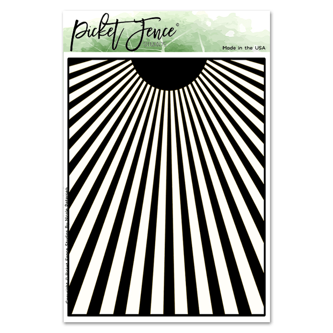Sun with Rays 6x8 Stencil - Picket Fence Studios