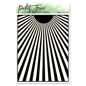 Sun with Rays 6x8 Stencil - Picket Fence Studios