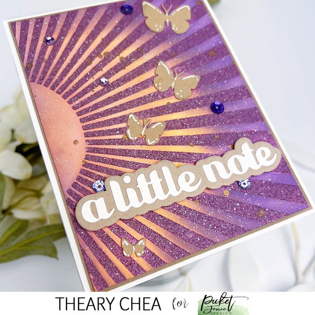 Sun with Rays 6x8 Stencil - Picket Fence Studios