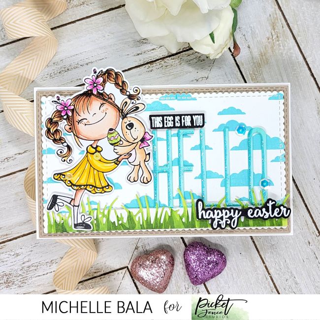 Taller Hello Word Topper Die - Picket Fence Studios