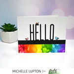 Taller Hello Word Topper Die - Picket Fence Studios