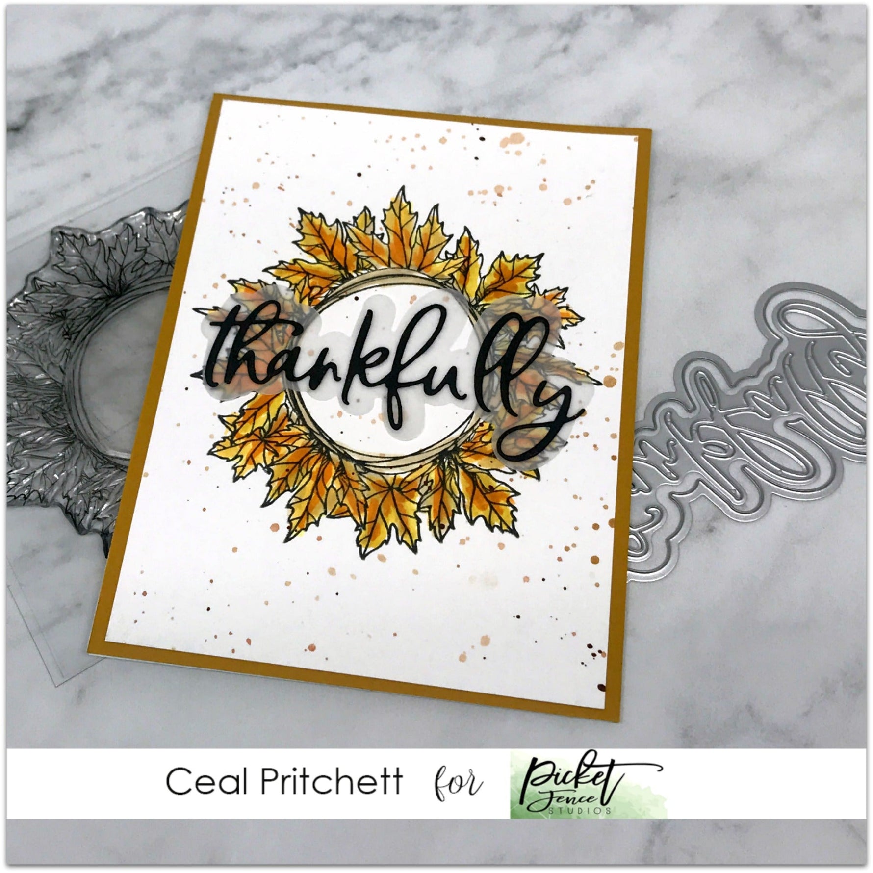 Thankfully Word Die - Picket Fence Studios